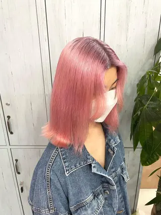 セミロング カラー 町田ブリーチ特化 MANATOのヘアスタイル