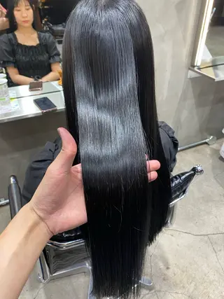 セミロング カラー 透明感カラー🌿 グレージュ🐺陽介のヘアスタイル