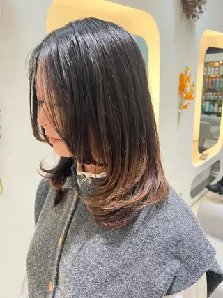 ミディアム カラー 堀井 凌平のヘアスタイル