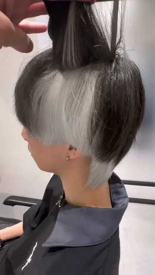 ショート カラー メンズ パーマ特化/メンズ シャドウパーマのヘアスタイル