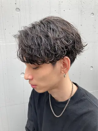 パーマ メンズ fifth/原宿/ カットモデル/カズのヘアスタイル