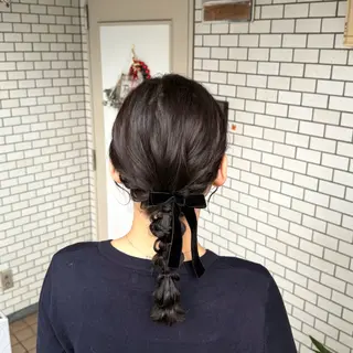 ミディアム ヘアアレンジ 褒められヘアメイク /‎ボブ女子🐶みおのヘアスタイル