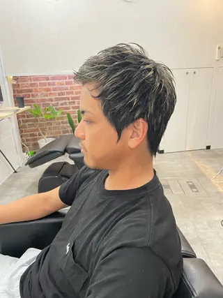 ショート カラー メンズ 💈メンズパーマ &メッシュ南谷💈のヘアスタイル