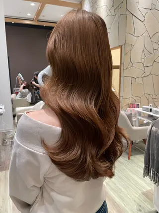 ロング カラー k-twoたき✨艶感 カラー/美髪矯正のヘアスタイル