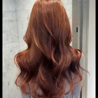 ロング カラー 𝑨𝑲𝑶 🍒/ 暖色カラーのヘアスタイル