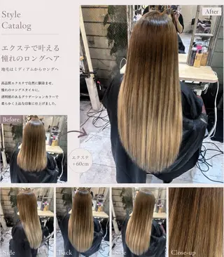 ロング カラー 佐伯 りょうのヘアスタイル