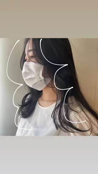 ロング カラー パーマ ウルフカット モデル募集中!ミカのヘアスタイル
