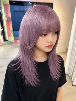 セミロング カラー 【デザインカラー】 南堀江　宇都宮のヘアスタイル