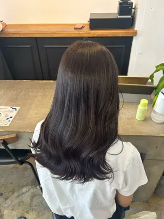 ロング カラー 🌷ラベンダーピンク 顔まわり🌷ねいろのヘアスタイル