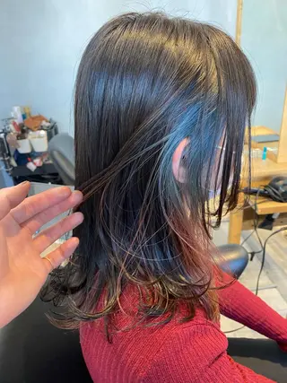 セミロング チバタ キョウスケのヘアスタイル