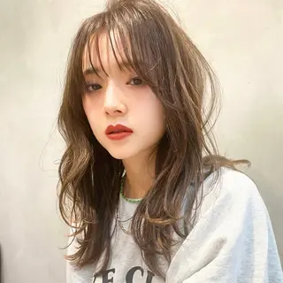 セミロング カラー パーマ ヘアアレンジ メンズ キッズ ネイル マツエク・マツパ アイブロウ 丁寧なカウンセリング 🌿Chiemi🌿のヘアスタイル