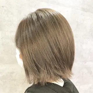 ミディアム カラー 髪質改善で 憧れの潤艶美髪にのヘアスタイル