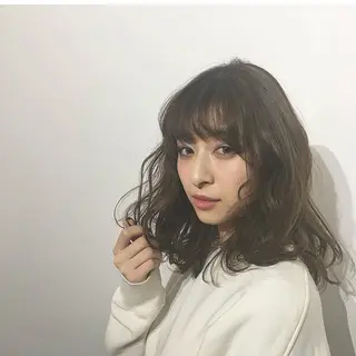 ミディアム カラー 長野/カットモデル カラーモデル募集のヘアスタイル