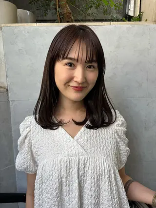 セミロング カラー Fuu👣ボブ/ボブ ヘア/ベージュカラーのヘアスタイル