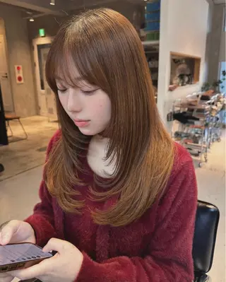 ロング カラー 似合わせひなた🐥 elima調布のヘアスタイル