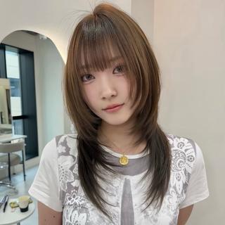 ミディアム レイヤー/髪質改善/ 透明感カラー🕊️のヘアスタイル