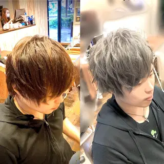 ショート カラー パーマ ヘアアレンジ メンズ 💜髪の救世主💜 MASAのヘアスタイル