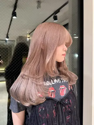 ロング カラー ヘアアレンジ くれは/縮毛矯正/髪 質改善/ブリーチのヘアスタイル