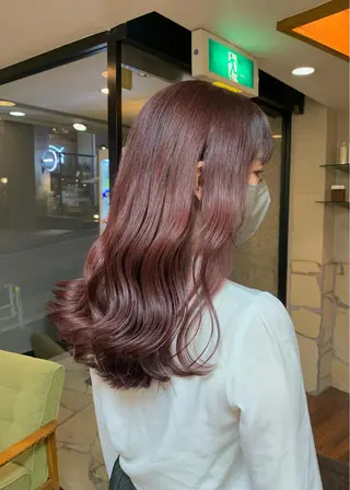 セミロング カラー 矢野 晃平のヘアスタイル