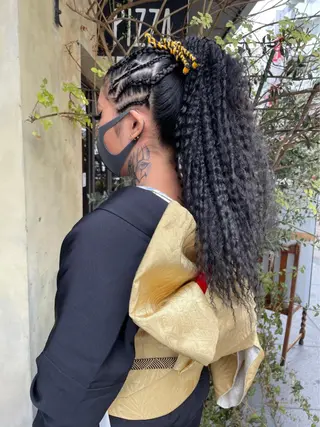 ロング ヘアアレンジ 佐藤 奈佳子 サトウ ナカコのヘアスタイル