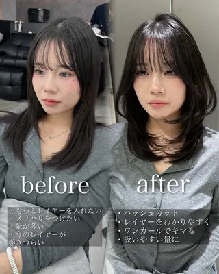 セミロング ❤︎今だけ無料 カットします❤︎のヘアスタイル