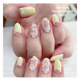 ミディアム ネイル 🐾enen style 🐾のネイルデザイン
