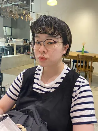 ショート カラー パーマ ヘアアレンジ メンズ キッズ ネイル マツエク・マツパ パーマスタイル🔅 sayacaのヘアスタイル