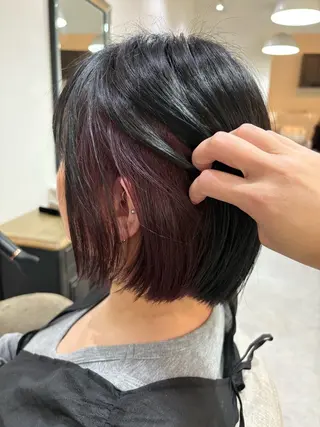 ミディアム カラー No.4 ナチュラル なつみのヘアスタイル