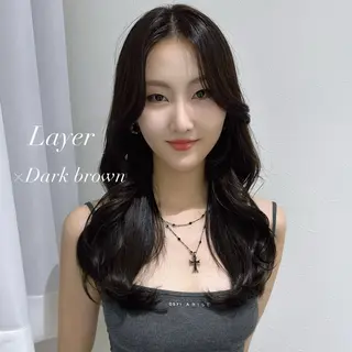 ロング 韓国𝐻𝑎𝑖𝑟 🇰🇷🖤ハラのヘアスタイル