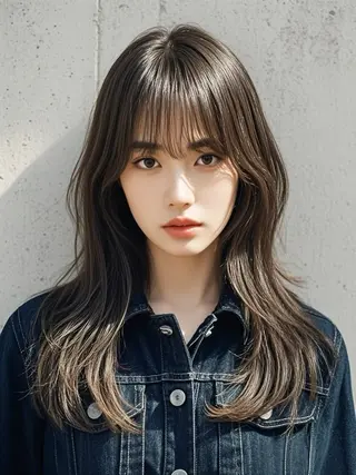 セミロング ウルフカット 811 大阪梅田 ウルフのヘアスタイル