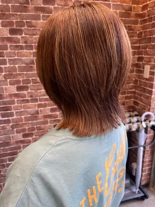 ミディアム カラー パーマ ヘアアレンジ メンズ キッズ ネイル マツエク・マツパ アイブロウ 久木原 ゆりのヘアスタイル