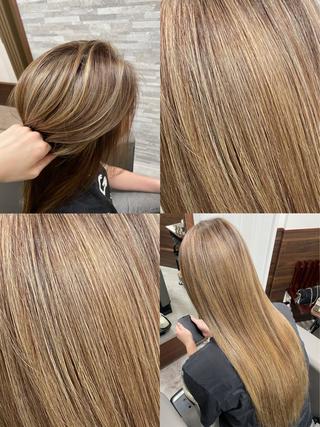 ロング カラー 日菜多. レイヤー/艶カラーのヘアスタイル