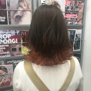 ミディアム カラー ✨髪質改善矯正× ブリーチ✨YU-KIのヘアスタイル