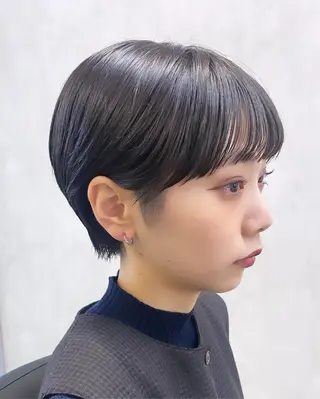 ショート カラー 白髪ぼかし/ショート /ミニボブだいじのヘアスタイル