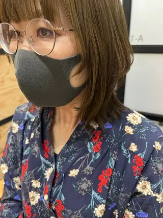 セミロング カラー パーマ ヘアアレンジ メンズ キッズ ネイル マツエク・マツパ アイブロウ 久木原 ゆりのヘアスタイル