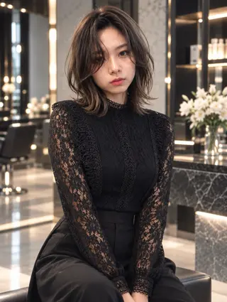 セミロング ✨毛髪診断で絶対綺麗 ✨美髪艶髪専門✨高浪のヘアスタイル