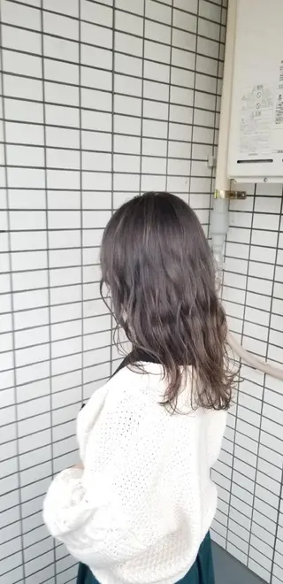 ミディアム カラー 🌿赤み消し/ 艶カラー落合 優🌿のヘアスタイル