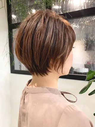 ショート カラー SNS撮影用 髪質改善モデル募集のヘアスタイル