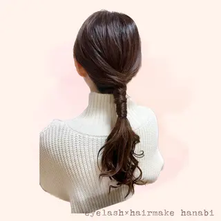 ロング ヘアアレンジ e.h.hanabi mizukiのマツエク・マツパデザイン