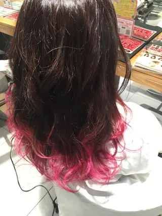 セミロング カラー 田中 アキオのヘアスタイル