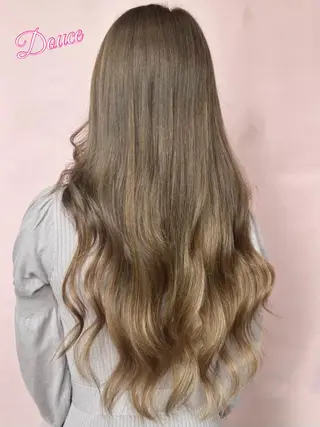 セミロング カラー ヘアアレンジ 大阪レミーエクステ チビ編み込みのヘアスタイル
