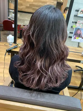セミロング カラー 天野 開のヘアスタイル