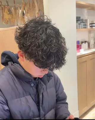 メンズ 髪質改善カラー メンズパーマゆうひのヘアスタイル