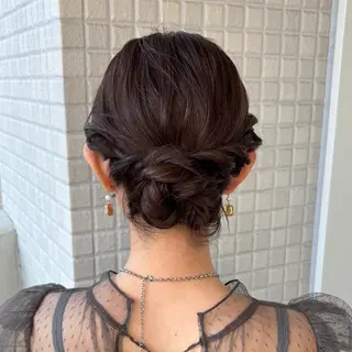 ヘアアレンジ 銀座：似合わせカラー オリーブ🫒アレンジのヘアスタイル