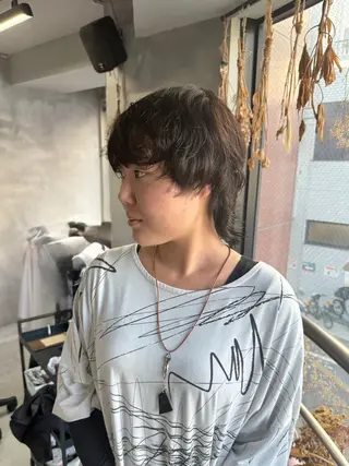 ミディアム パーマ ウルフ レイヤー パーマ🪐MANAのヘアスタイル