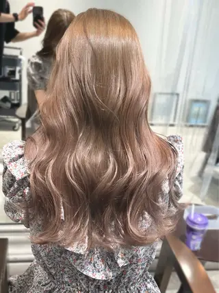 ロング カラー ヘアアレンジ 🎀ハイトーン・艶 カラー HANA🎀のヘアスタイル