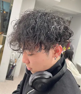 パーマ メンズ 京都河原町 メンズパーマ助川龍哉のヘアスタイル