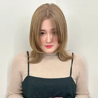 ミディアム カラー ブリーチなし/レイヤ ー特化🌈Tommyのヘアスタイル