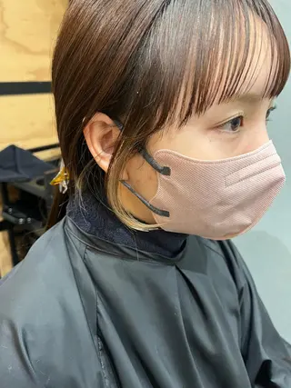 ミディアム カラー パーマ ヘアアレンジ メンズ キッズ ネイル マツエク・マツパ アイブロウ 久木原 ゆりのヘアスタイル