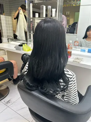 セミロング カラー パーマ ヘアアレンジ メンズ キッズ 🦋縮毛/韓国レイヤ ー/透明感カラー🦋のヘアスタイル
